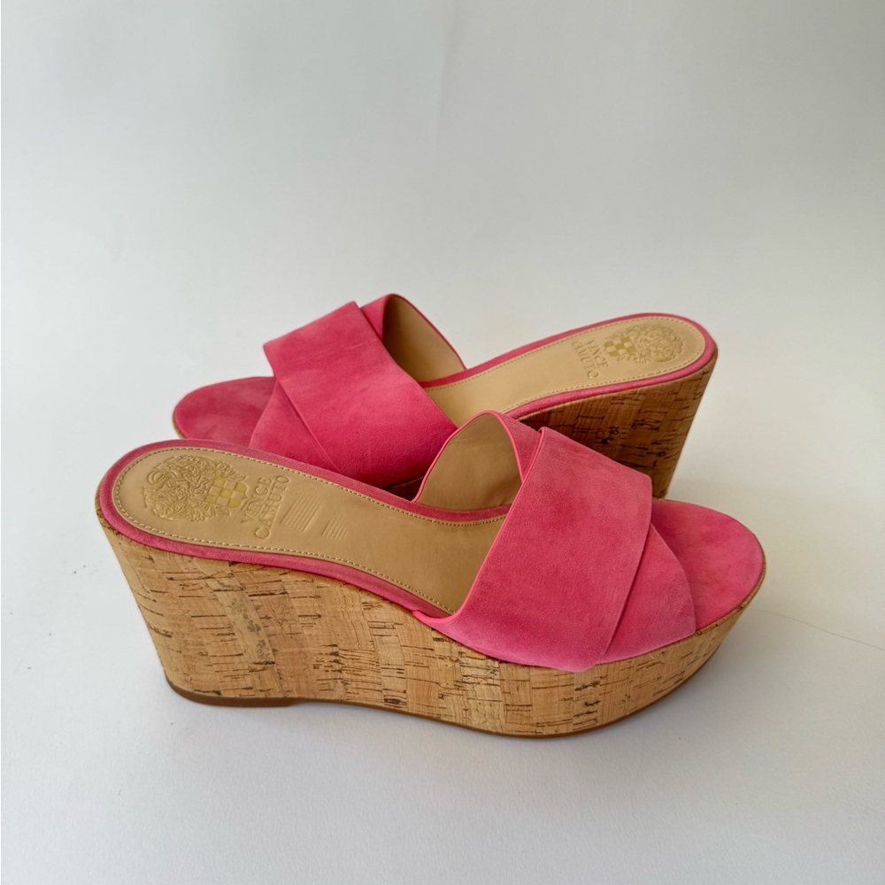 Vince Camuto Pink Suede Wedges